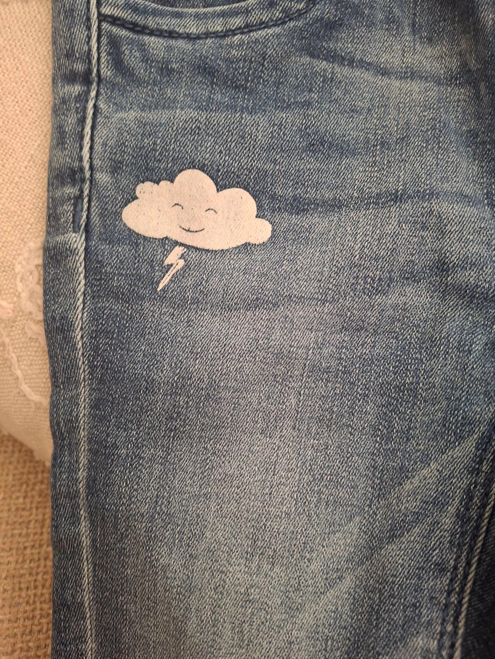 Original patch blue skinny jeans Brand Name it Size 6 years – photo 3